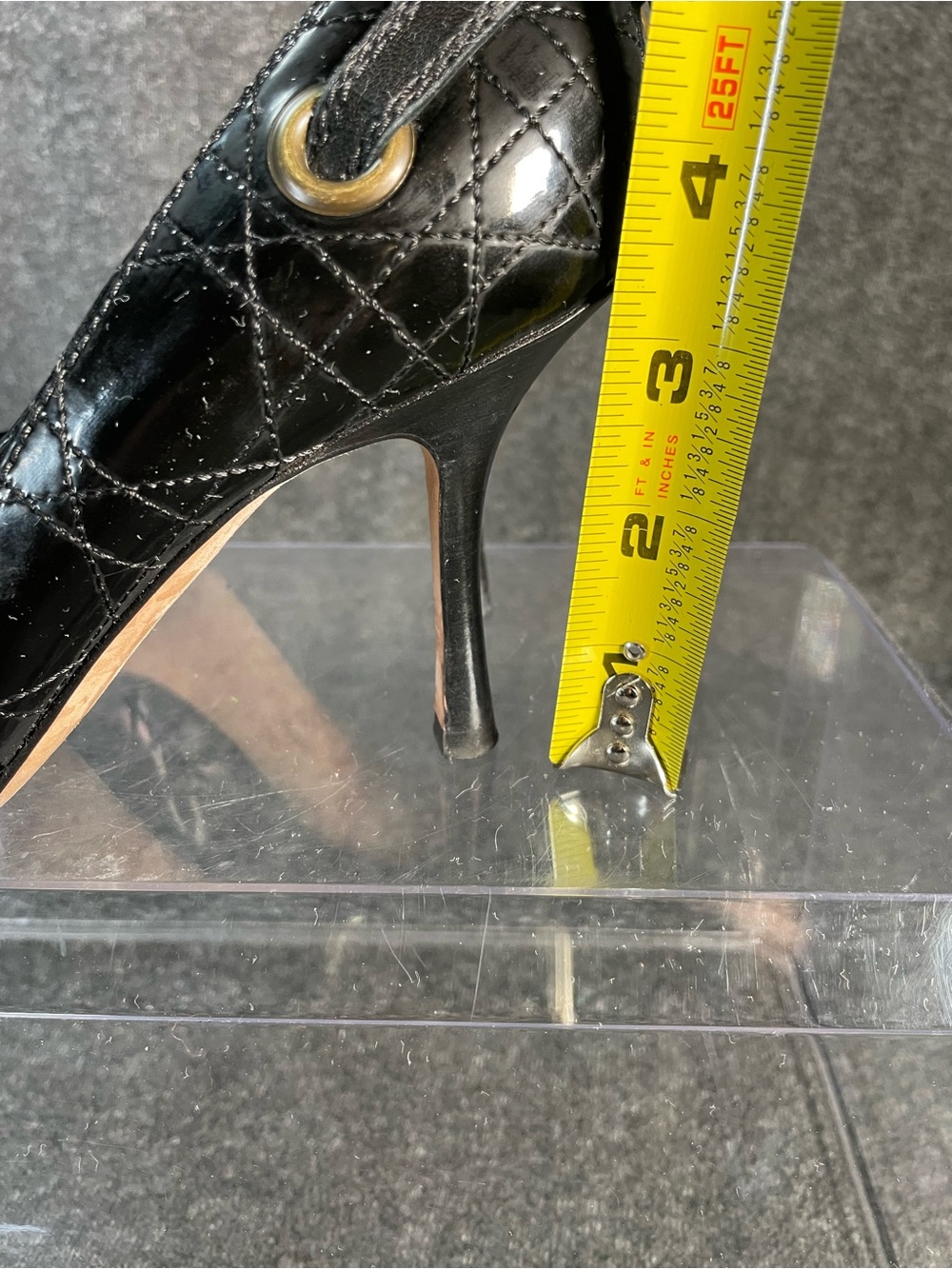 Christian Dior Cannage Black Leather High Heel Peep Toe Pumps SZ EU 36.5 US 6.5 - Picture 3 of 14